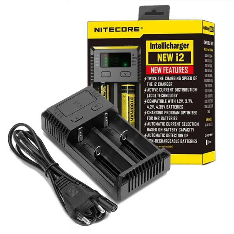 Chargeur I2 Nitecore version 3 - 2A Chargeur I2 Nitecore version 3 - 2A