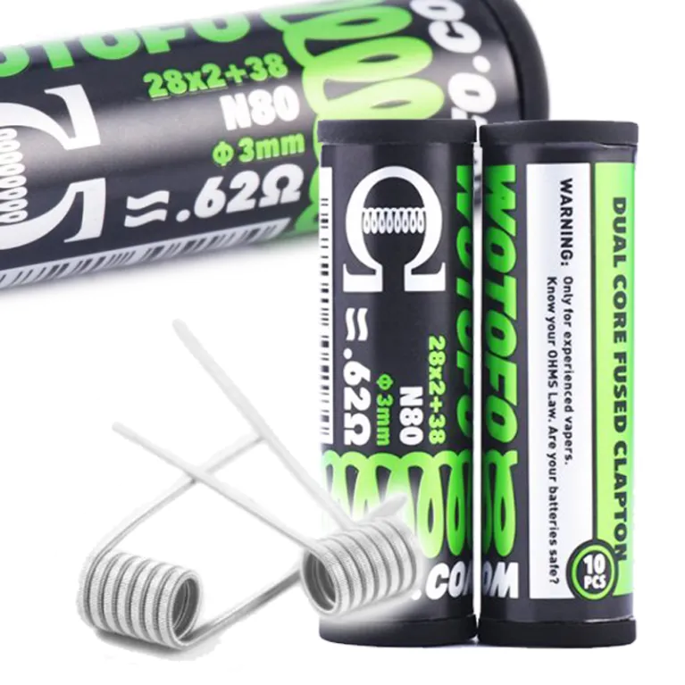 Dual Core Fused Clapton Coils 28Gx2+38G - Wotofo Dual Core Fused Clapton Coils 28Gx2+38G - Wotofo