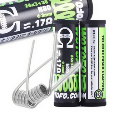 Tri Core Fused Clapton Coils 3x26G + 38G - Wotofo