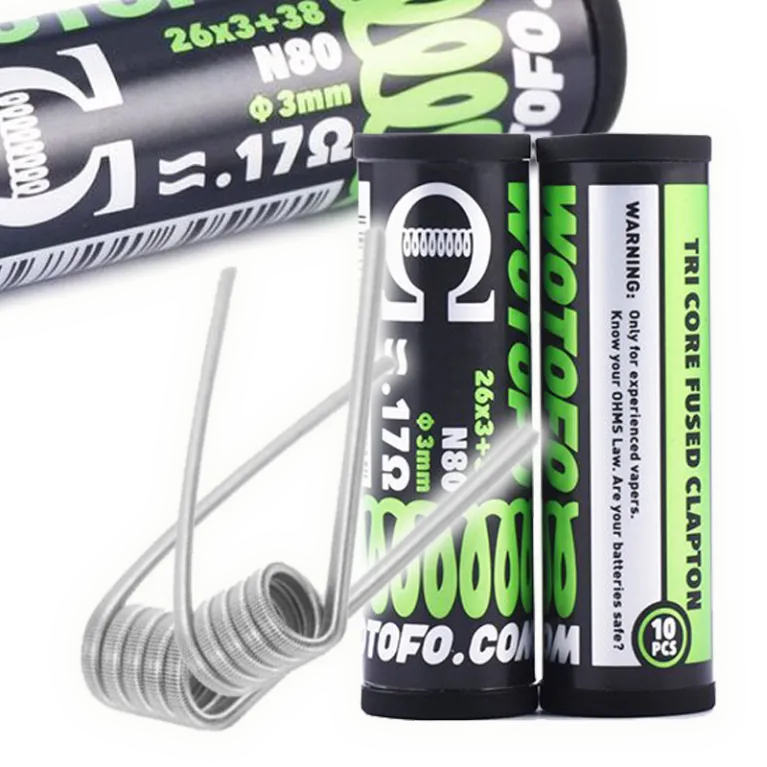 Tri Core Fused Clapton Coils 3x26G + 38G - Wotofo Tri Core Fused Clapton Coils 3x26G + 38G - Wotofo