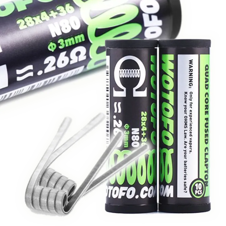 Quad Core Fused Clapton Coils 4x28G + 36G - Wotofo Quad Core Fused Clapton Coils 4x28G + 36G - Wotofo