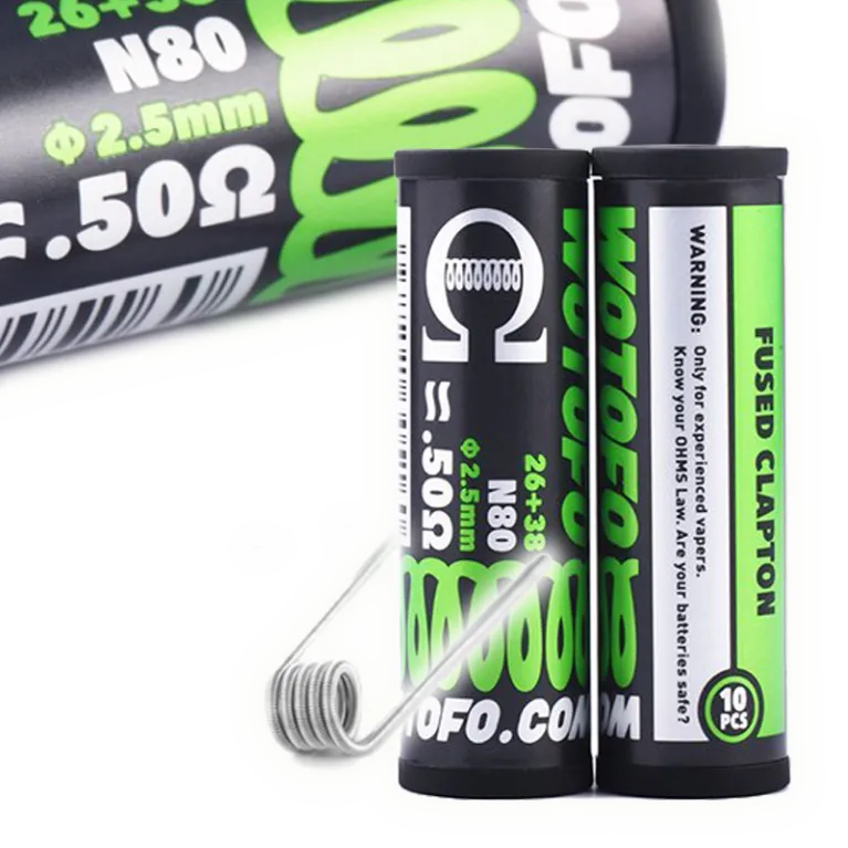 Fused Clapton Coils 26G + 38G - Wotofo Fused Clapton Coils 26G + 38G - Wotofo