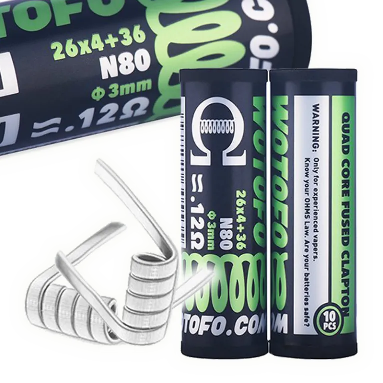 Quad Core Fused Clapton Coils 4x26G + 36G - Wotofo Quad Core Fused Clapton Coils 4x26G + 36G - Wotofo
