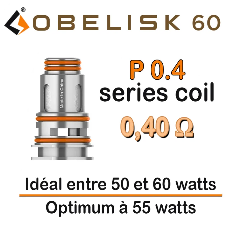 CHTIVAPOTEUR-RES-PCOILOBELISK-GEEKV-0.4o_resistance-p-series-coil-0.4ohm-pod-obelisk-60-geekvape CHTIVAPOTEUR-RES-PCOILOBELISK-GEEKV-0.4o_resistance-p-series-coil-0.4ohm-pod-obelisk-60-geekvape