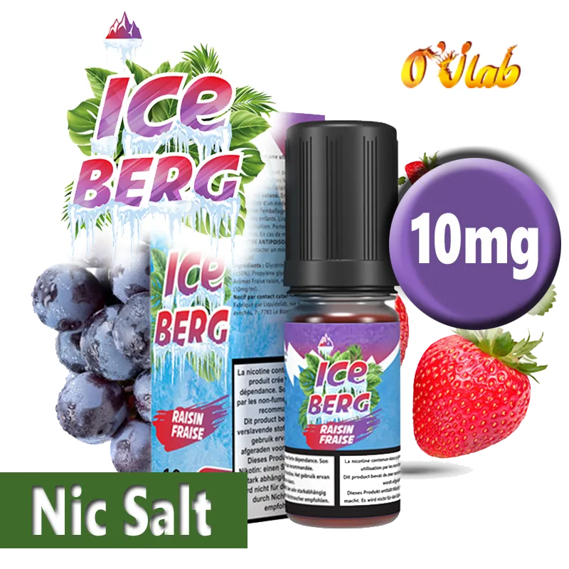 CHTIVAPOTEUR-LIOJLAB-SALT-ICERAIFRAIS-SALT Raisin Fraise - Iceberg - Oj Lab