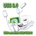 Chargeur Cable USB 3.0 (QC) 2A Micro USB - USB-C - Eleaf