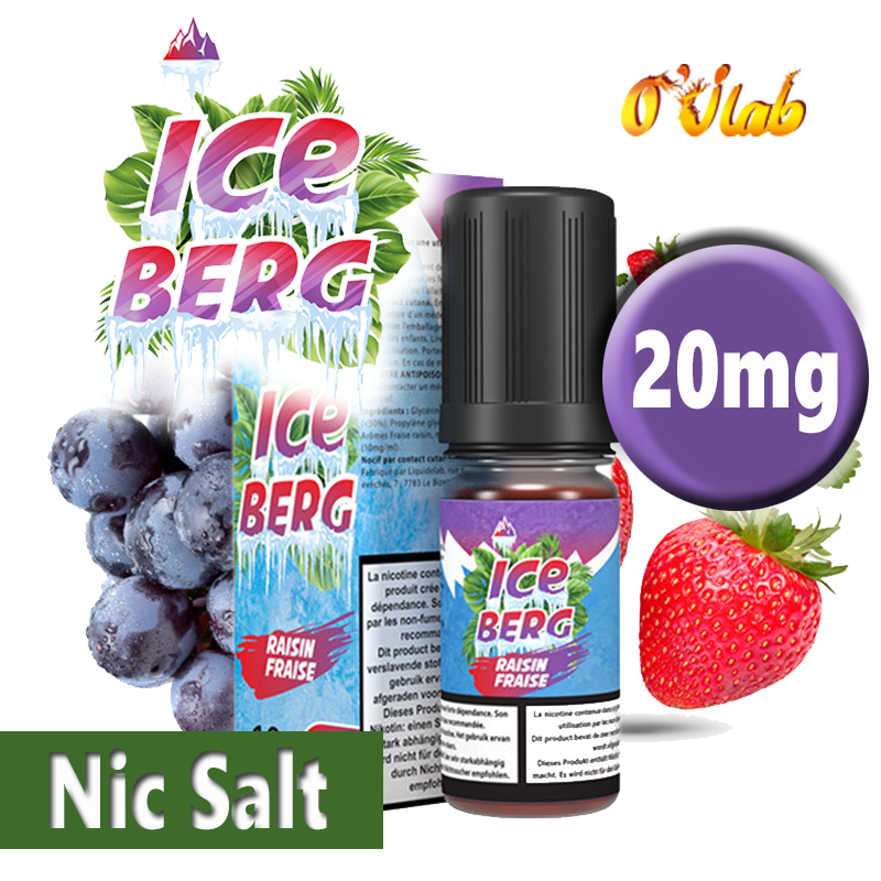 CHTIVAPOTEUR-LIOJLAB-SALT-ICERAIFRAIS-SALT Raisin Fraise - Iceberg - Oj Lab